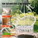 Kabantis hamakas/sūpynės 800x625x1200mm 150kg baltas - Image 5