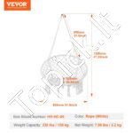 Kabantis hamakas/sūpynės 800x625x1200mm 150kg baltas - Image 6