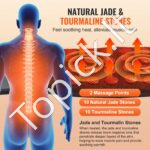 Šildomas terapinis diržas raumenų atpalaidavimui , 10 nefrito ir turmalino akmens - Image 2