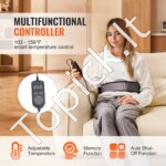 Šildomas terapinis diržas raumenų atpalaidavimui , 10 nefrito ir turmalino akmens - Image 4