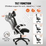 Biuro kėdė su juosmens atrama , 130 kg - Image 3