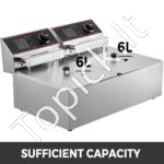 Komercinė elektrinė gruzdintuvė – 2x6L - Image 2