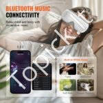 Elektrinis akių masažuoklis su 5 masažo režimais ir bluetooth 180° baltas - Image 3