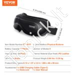 Elektrinis šildomas akių masažuoklis su 5 masažo režimais ir bluetooth 180° juodas - Image 5