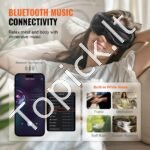 Elektrinis akių masažuoklis su 5 masažo režimais ir bluetooth 180° su pulteliu - Image 3