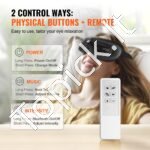 Elektrinis akių masažuoklis su 5 masažo režimais ir bluetooth 180° su pulteliu - Image 4