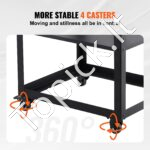 Staklių stovas su ratukais iki  45 kg 70,3 × 60,3 × 90 cm - Image 3