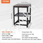 Staklių stovas su ratukais iki  45 kg 70,3 × 60,3 × 90 cm - Image 6