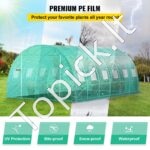PE Plėvelinis šiltnamis 6,1x3x2,1 m, 12 tinklelio langai - Image 4