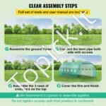 PE Plėvelinis šiltnamis 6,1x3x2,1 m, 12 tinklelio langai - Image 6