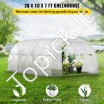 PE Plėvelinis šiltnamis 6,1x3x2,1 m, 12 tinklelio langai - Image 2