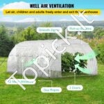 PE Plėvelinis šiltnamis 6,1x3x2,1 m, 12 tinklelio langai - Image 5