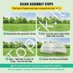 PE Plėvelinis šiltnamis 6,1x3x2,1 m, 12 tinklelio langai - Image 6