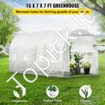 PE Plėvelinis šiltnamis 4,6x2,1x2,1 m, 8 tinklelio langai - Image 2