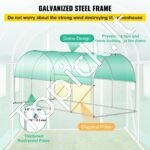 PE Plėvelinis šiltnamis 4,6x2,1x2,1 m, 8 tinklelio langai - Image 3