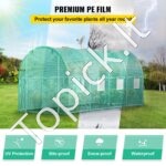PE Plėvelinis šiltnamis 4,6x2,1x2,1 m, 8 tinklelio langai - Image 4