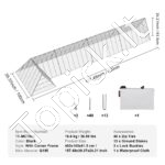 Paukščių tunelis/narvas 400 x 100 x 61,5 cm - Image 6