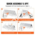 Didelis metalinis paukščių narvas/tunelis 300 x 71 x 61,5 cm - Image 3