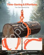 Rąstų kėlimo/vilkimo žnyplės 500 kg 710 mm - Image 3