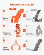 Rąstų kėlimo/vilkimo žnyplės 500 kg 710 mm - Image 6