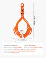 Rąstų kėlimo/vilkimo žnyplės 1000kg 812mm - Image 7