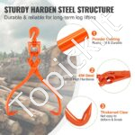 Rąstų kėlimo/vilkimo žnyplės 350 kg 508 mm - Image 3