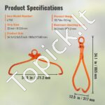 Rąstų kėlimo/vilkimo žnyplės 700 kg 871 mm - Image 6