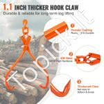 Rąstų kėlimo/vilkimo žnyplės 725 kg 830 mm - Image 3