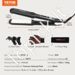 Titaninis plaukų tiesintuvas (210°F – 450°F / 99°C – 232°C) - Image 6