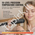 Infraraudonųjų spindulių plaukų tiesintuvas (210°F – 450°F) - Image 4