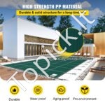 Stačiakampė saugos tinklinė baseino uždanga – 5.48x9.75m | Žalia - Image 3