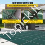 Baseino uždangalas 4,8x9,7 m, stačiakampis, žalias tinklelis. - Image 6