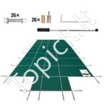 Stačiakampė žieminė baseino saugos uždanga – 6.1x11.6m (su laiptų išpjova) - Image 9