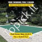 Baseino apsauginis uždangalas 5,5x11 m, stačiakampis, žalias tinklelis. - Image 8