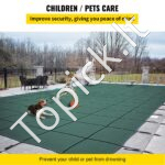 Baseino apsauginis uždangalas 5,5x11 m, stačiakampis, žalias tinklelis. - Image 5