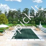 Baseino apsauginis uždangalas 5,5x11 m, stačiakampis, žalias tinklelis. - Image 2