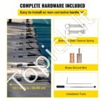 Stačiakampė saugos tinklinė baseino uždanga – 6.7x12.8m | Žalia - Image 4