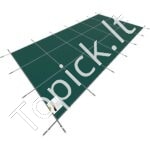 Stačiakampė saugos tinklinė baseino uždanga – 6.7x12.8m | Žalia - Image 9