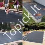 Apsauginis baseino dangtis, 3,5x6 m, stačiakampis, medžio anglies PVC. - Image 2