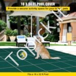 Stačiakampė baseino saugos uždanga 10 x 3,6 m – patvari PP apsauga - Image 2