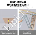 Sulankstomos palėpės teleskopinės kopėčios 290 cm 160 kg - Image 4