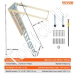 Sulankstomos palėpės teleskopinės kopėčios 290 cm 160 kg - Image 7