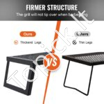 Sulankstomas anglies grilio grotelės BBQ 458 x 305 x 205 mm - Image 3