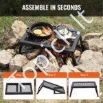 Sulankstomas anglies grilio grotelės BBQ 458 x 305 x 205 mm - Image 5