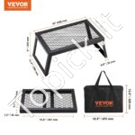 Sulankstomas anglies grilio grotelės BBQ 458 x 305 x 205 mm - Image 6