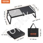 BBQ sulankstomos plieninės tinklinės grotelės 570 x 285 x 230 mm, 6 kg - Image 6