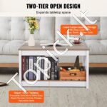 Kvadratinis staliukas su atviru laikymo skyriumi 80x80x45cm - Image 3