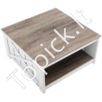 Kvadratinis staliukas su atviru laikymo skyriumi 80x80x45cm - Image 7