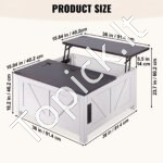 Sulankstomas staliukas su pakeliamu viršumi 914mm - Image 5