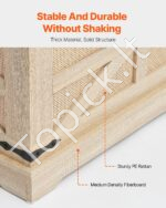 Rattan kavos staliukas 80 cm šviesus - Image 4